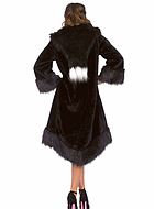Costume coat, satin, faux fur